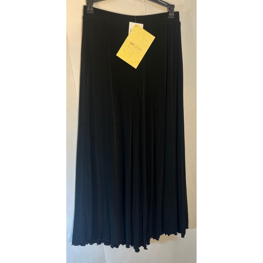 Citiknits QVC Style Black Flare Pants‎ Size X-Small 20" Inseam NWT